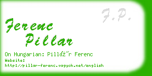 ferenc pillar business card